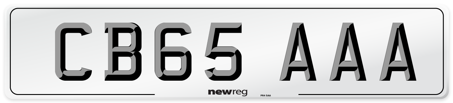 CB65 AAA Number Plate from New Reg